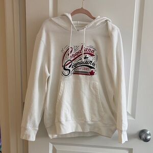 Levi's White Hoodie with Red and Black Graphic